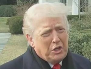 Trump taking Nobel prize from winner of prze. Image-Bluesky