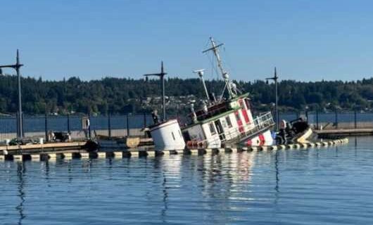 Unified command established in response to tug sinking in Bremerton Marina