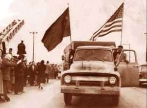 Marino Sik and his family leave Detroit in the first truck at 7:20 a.m. March 5th, 1959