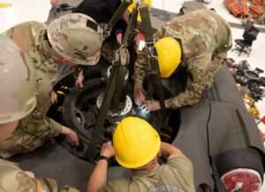 AKARNG 207th AVN maintenance personnel make repairs on HH-60M Black Hawk.  (Alaska National Guard photo by Seth LaCount)