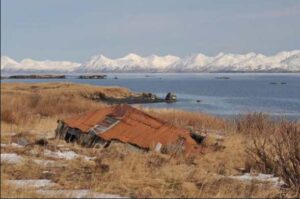 Photo: Remains of the Matfay house, Akhiok, Alaska.
