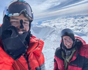 Photo by Roger Jaramillo
Roger Jaramillo, left, and Matthew Crisafi-Lurtsema stand on the summit of Denali on June 7, 2024.