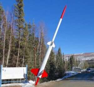 Photo by Ned Rozell
Members of a rocket-launching team leave Poker Flat Research Range north of Fairbanks after a day when they did not launch the rockets, due to the lack of a desired condition on the sun.