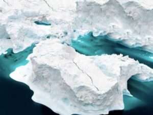 Melting Greenland glacier. Image-Charlie Angus/X screengrab