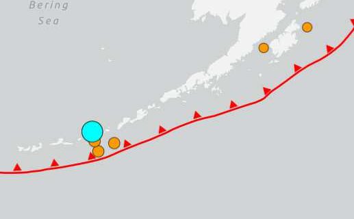 Large Quake Occures West of Nikolski