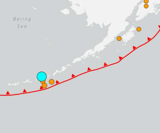 Location of Thursday morning Nikolsky quake. Image USGS