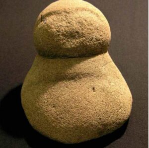 Photo: Prehistoric stone sculpture from Chirikof Island, USF&WS collection.
