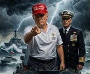 Trump's AI-generated social posting on X saying "The Calm before the Storm."