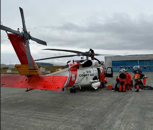 Coast Guard, 176th Wing conduct long-range medevac 58 miles south of Adak