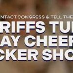 New Ad Campaign Targets Holiday Price Spike From Trump Tariffs A message at the end of a Tariffs Cost US advertisement urges Americans to contact Congress about the Trump administration’s tariffs causing “sticker shock.” (Image: Tariffs Cost US/YouTube)