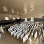 Room of scam center evidence seized by the Madagascar authorities, which the Strike Force team assisted in processing.