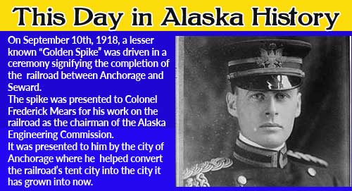 This Day in Alaska History-September 10th, 1918