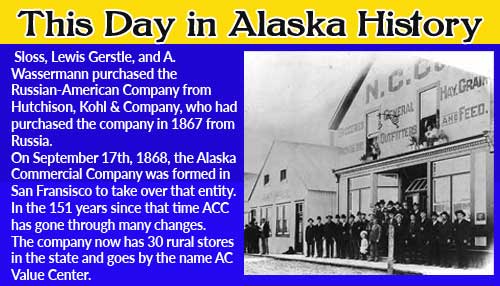 This Day in Alaska History-September 17th, 1868