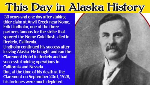 This Day in Alaska History-September 23rd, 1928