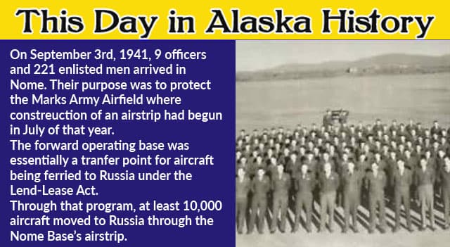 This Day in Alaska History-September 3rd, 1941