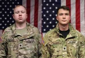 Spc. Brian Joshua Snowden and Spc. Jeremy Daniel Evans of the 1st Battalion, 5th Infantry Regiment, 1st Infantry Brigade Combat Team, 11th Airborne Division. Images-US Army