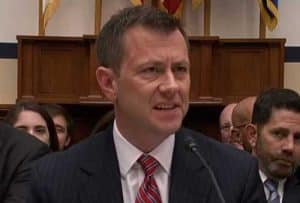 FBI agent Peter Strzok giving testimony at House committee hearing. Image-Internet screenshot