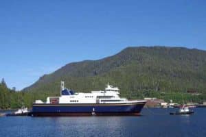 The MV Tazlina incline test being completed in Ward Cove © Ward Mace/DOT