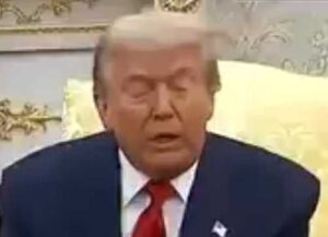 Trump in Saudi meeting. Image-X video screengrab