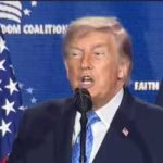 Unhinged Trump Calls US Progressives Communist ‘Animals’ Who Will ‘Close Your Churches’ and ‘Kill Your People’ Trump speech. Image-PBS/X video screenshot