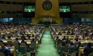 United Nations General Assembly on June 13th. Image-Screenshot UN Web TV