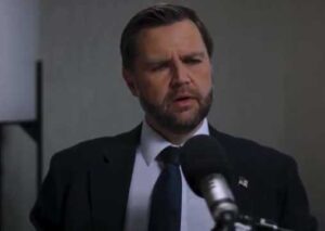 Vance interview on Interesting Times With Ross Douthat. Image-Drop Site/X video screengrab.