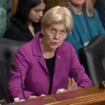 Sen. Elizabeth Warren (D-Mass.) grilling Kennedy. Image-X video screenshot